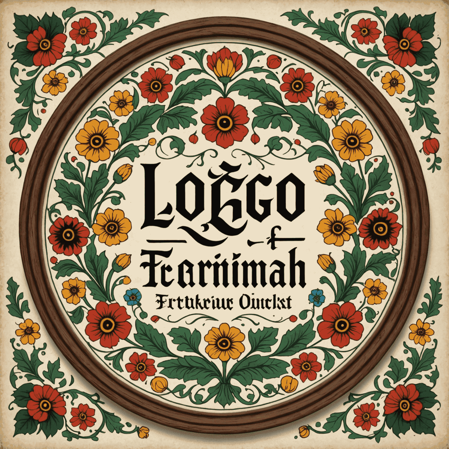 afrsrinag Logo featuring traditional German folk art motifs