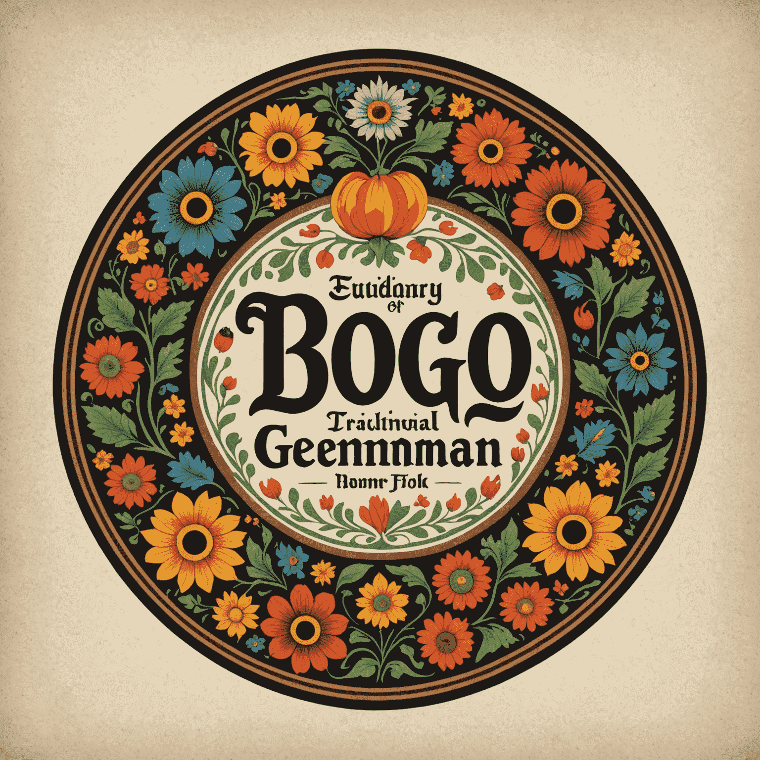 afrsrinag Logo featuring traditional German folk art motifs
