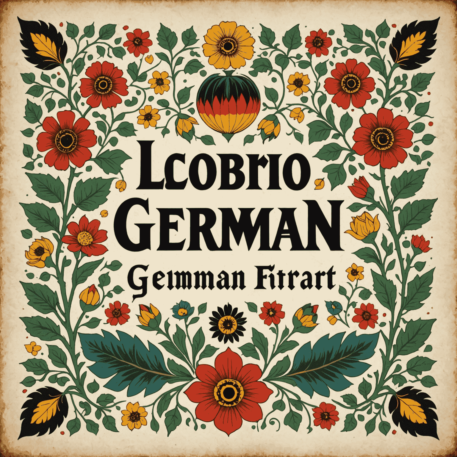 afrsrinag Logo featuring traditional German folk art motifs